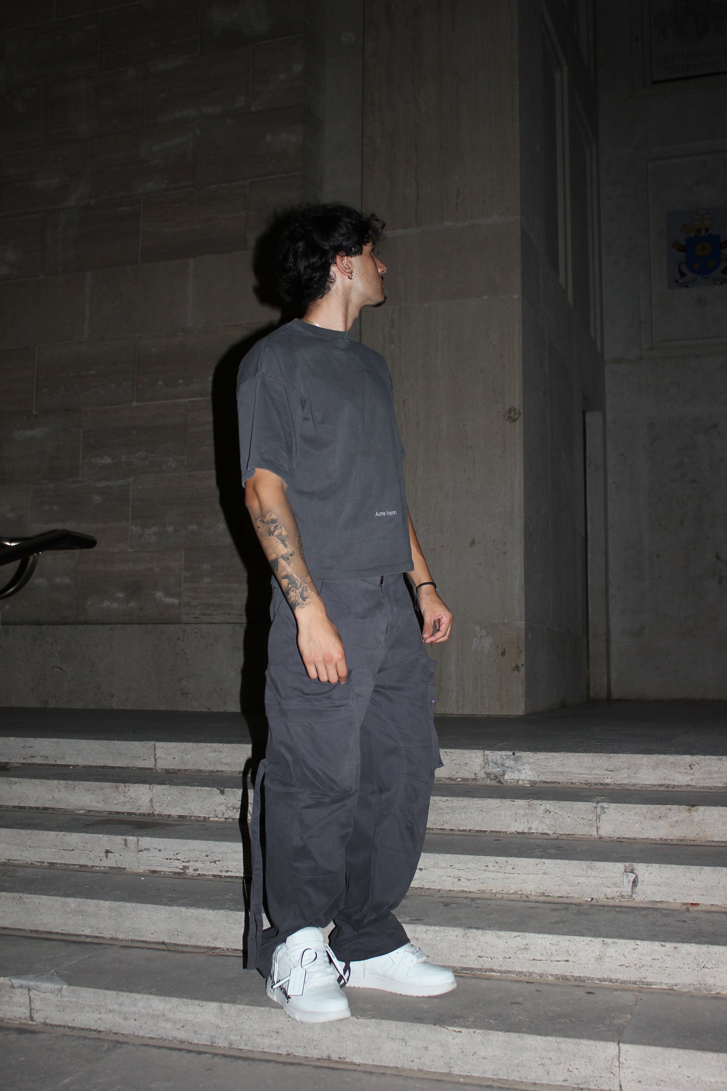 400 GSM Asphalt Grey Unisex Baggy Cargo
