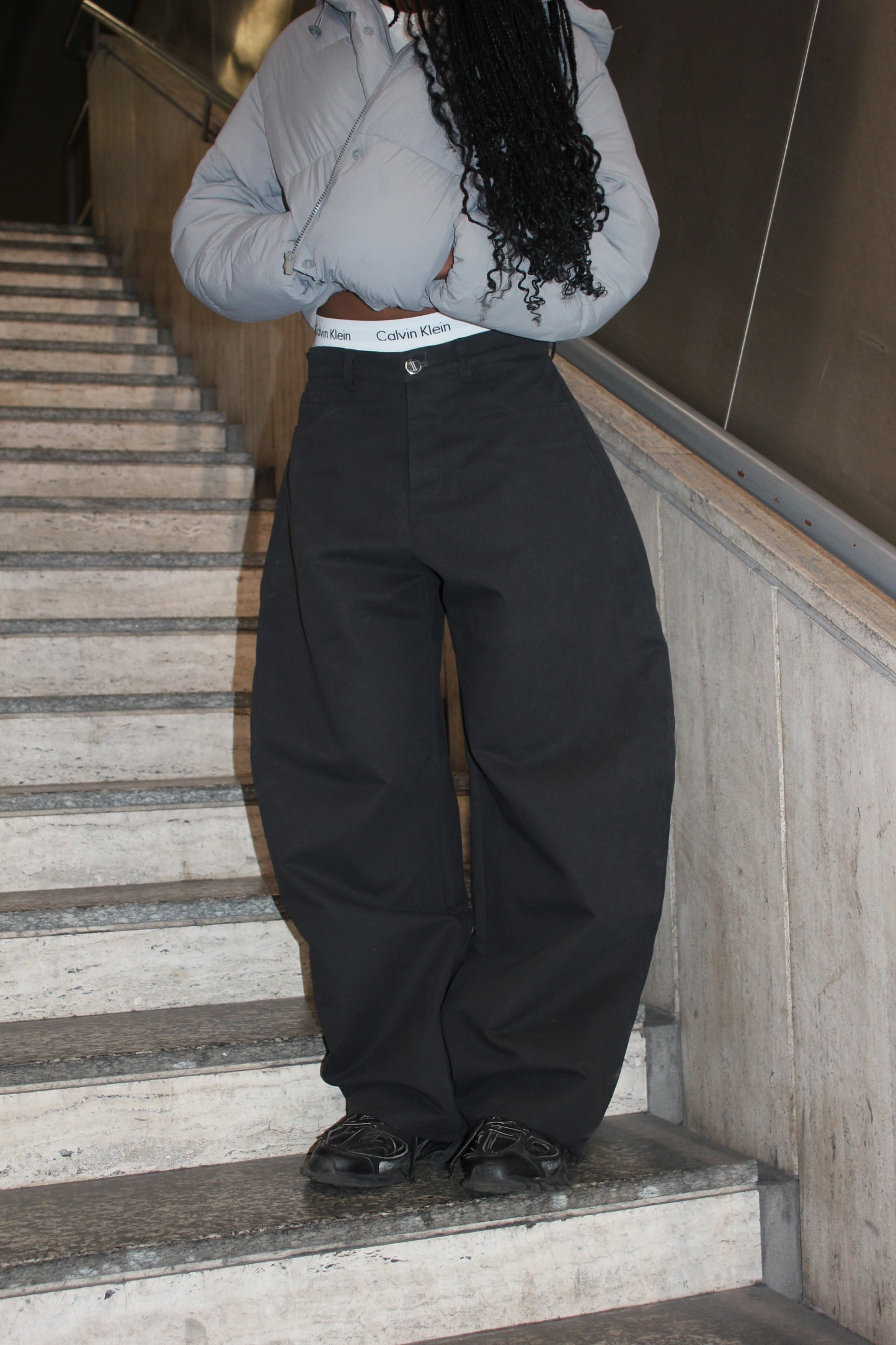 ASPHALT GREY BALLOON PANTS X LUCA DE SETA