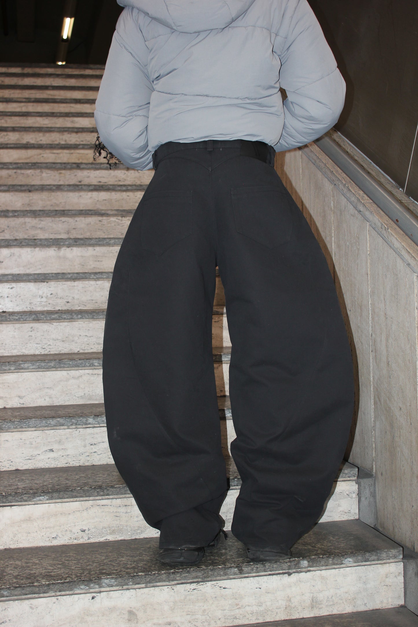 ASPHALT GREY BALLOON PANTS X LUCA DE SETA