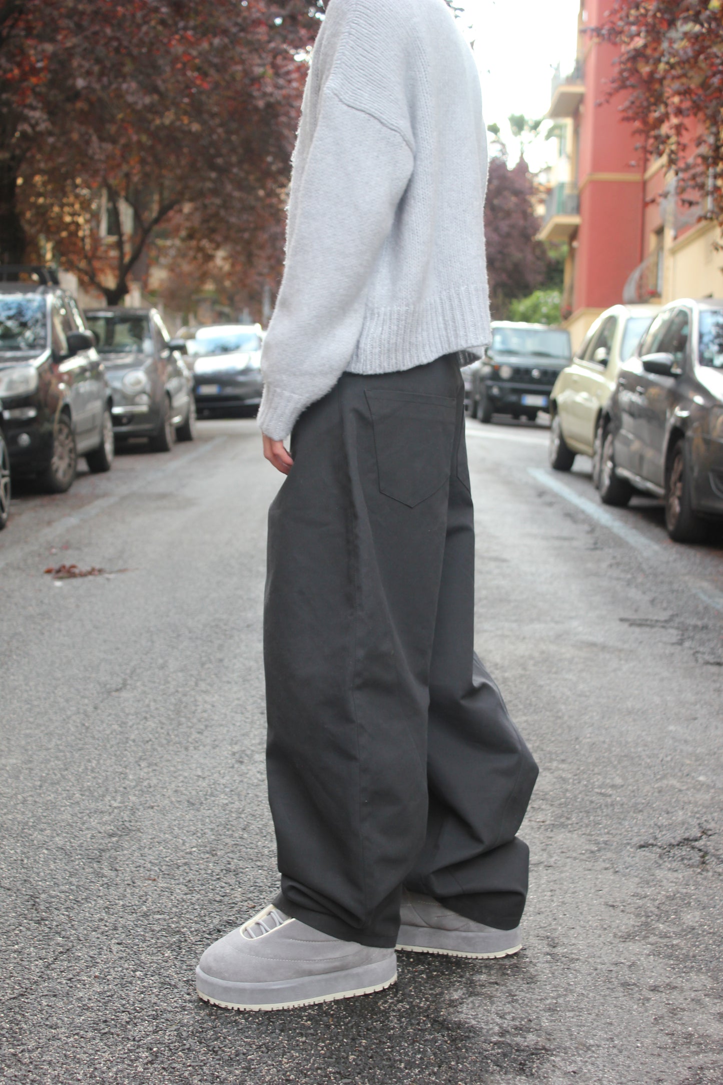 ASPHALT GREY BALLOON PANTS X LUCA DE SETA