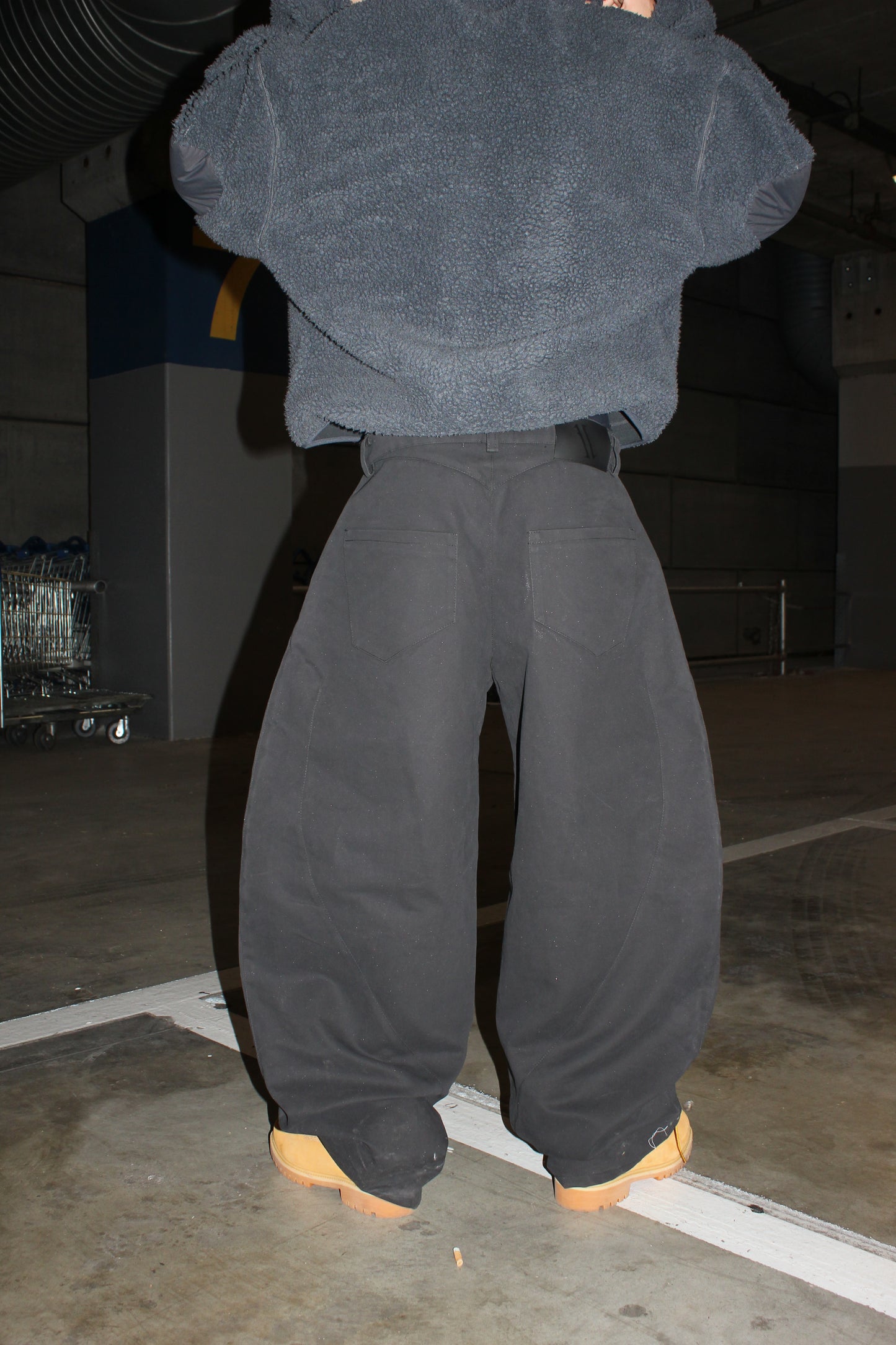 ASPHALT GREY BALLOON PANTS X LUCA DE SETA