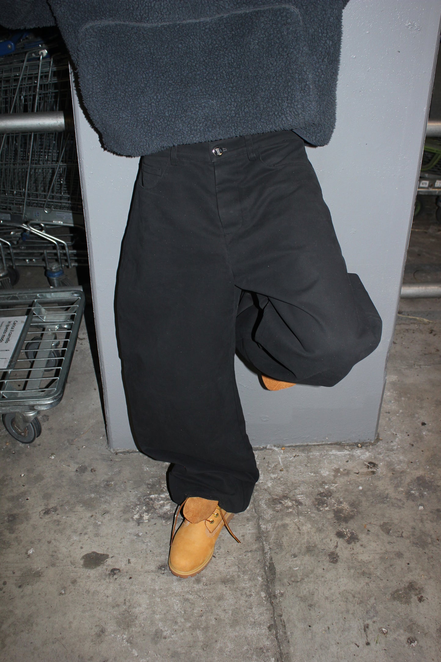ASPHALT GREY BALLOON PANTS X LUCA DE SETA
