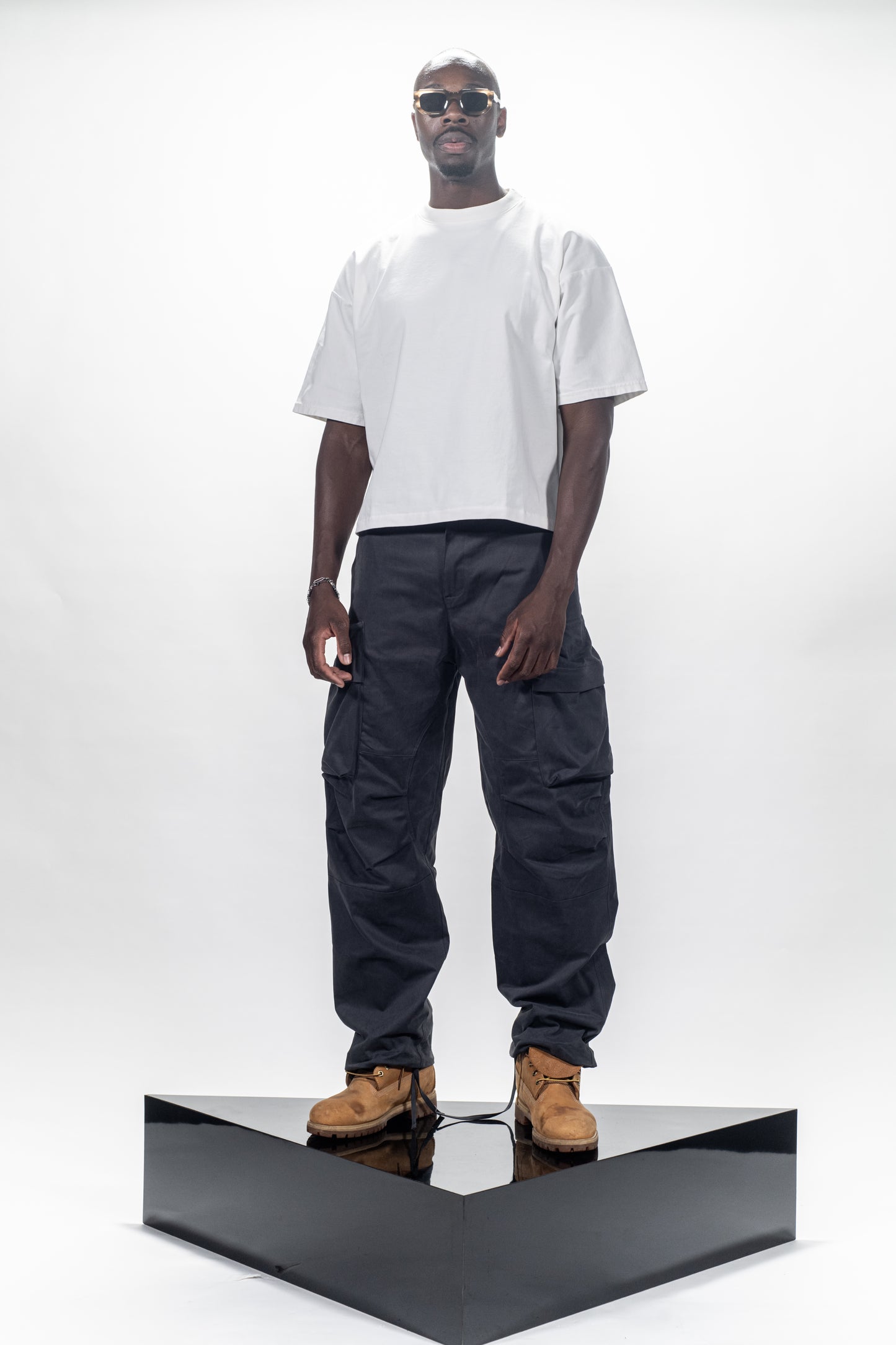 400 GSM Asphalt Grey Unisex Baggy Cargo