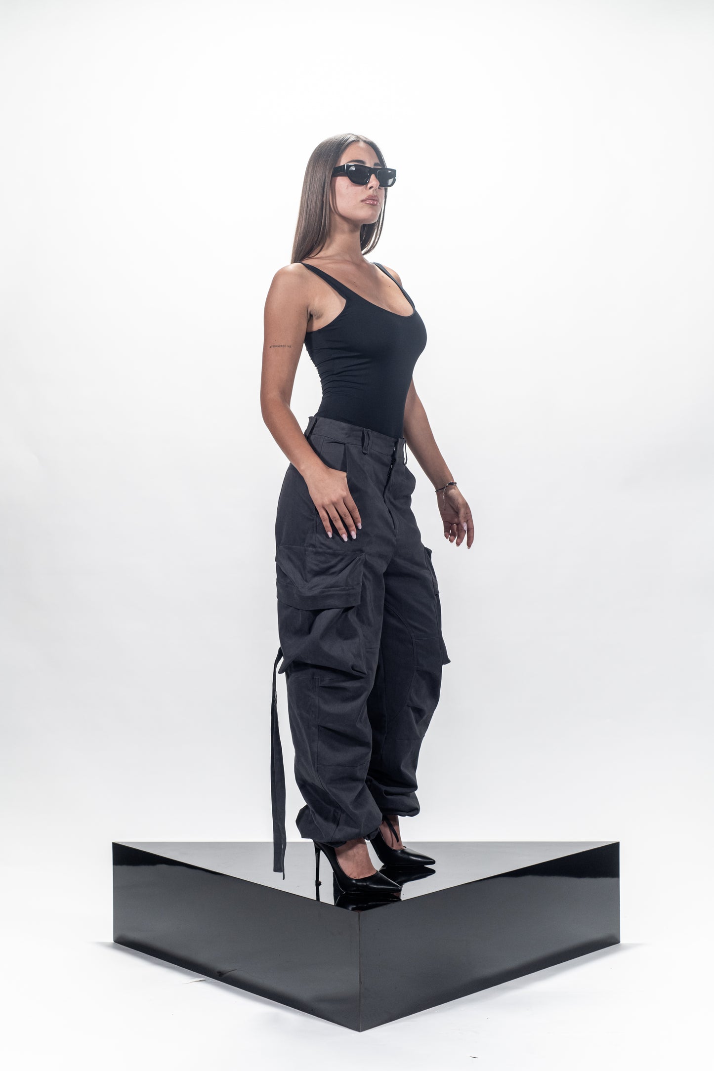 400 GSM Asphalt Grey Unisex Baggy Cargo