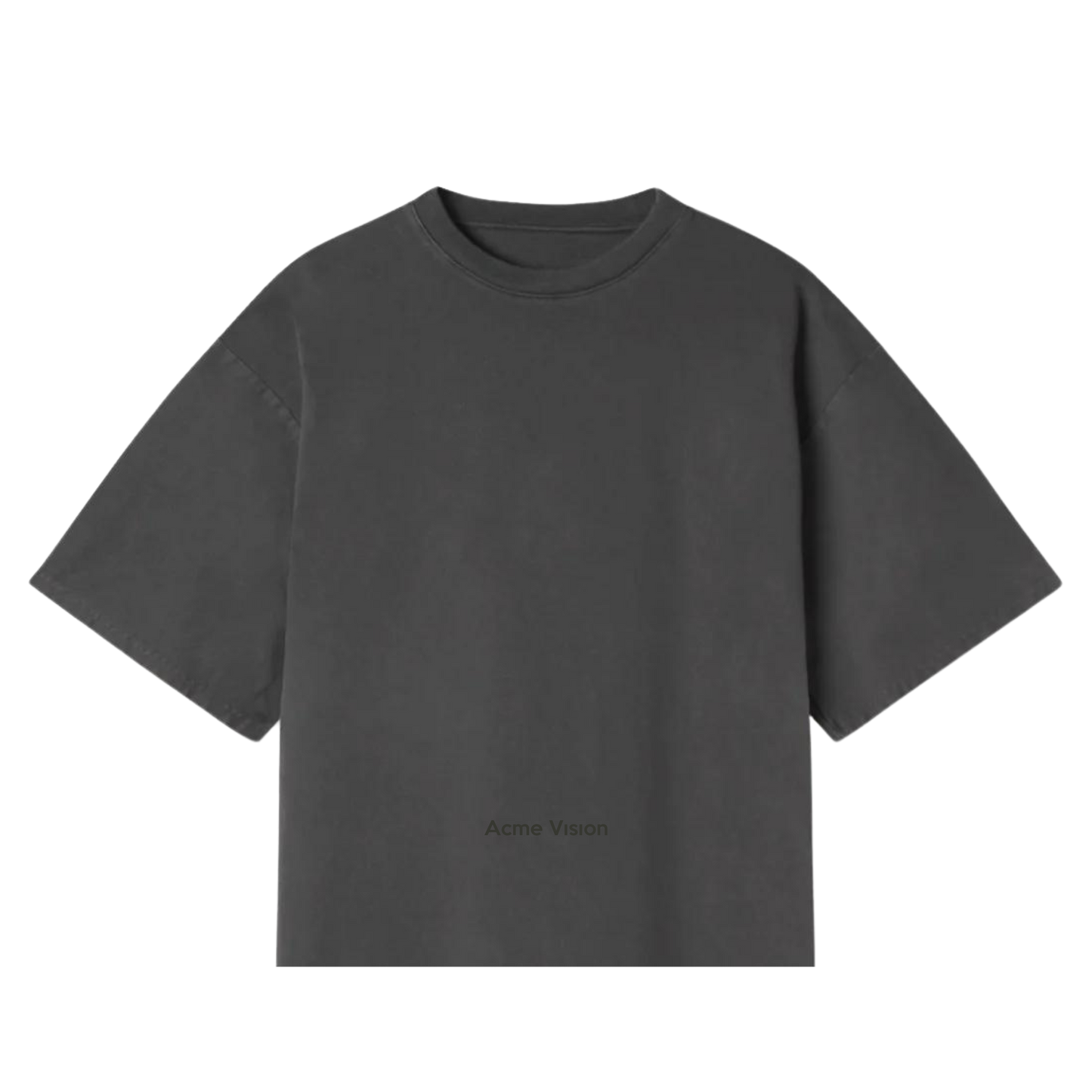 Anthracite Grey Cropped Tee 300 GSM Anthracite Logo