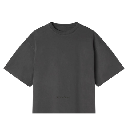 Anthracite Grey Cropped Tee 300 GSM Anthracite Logo