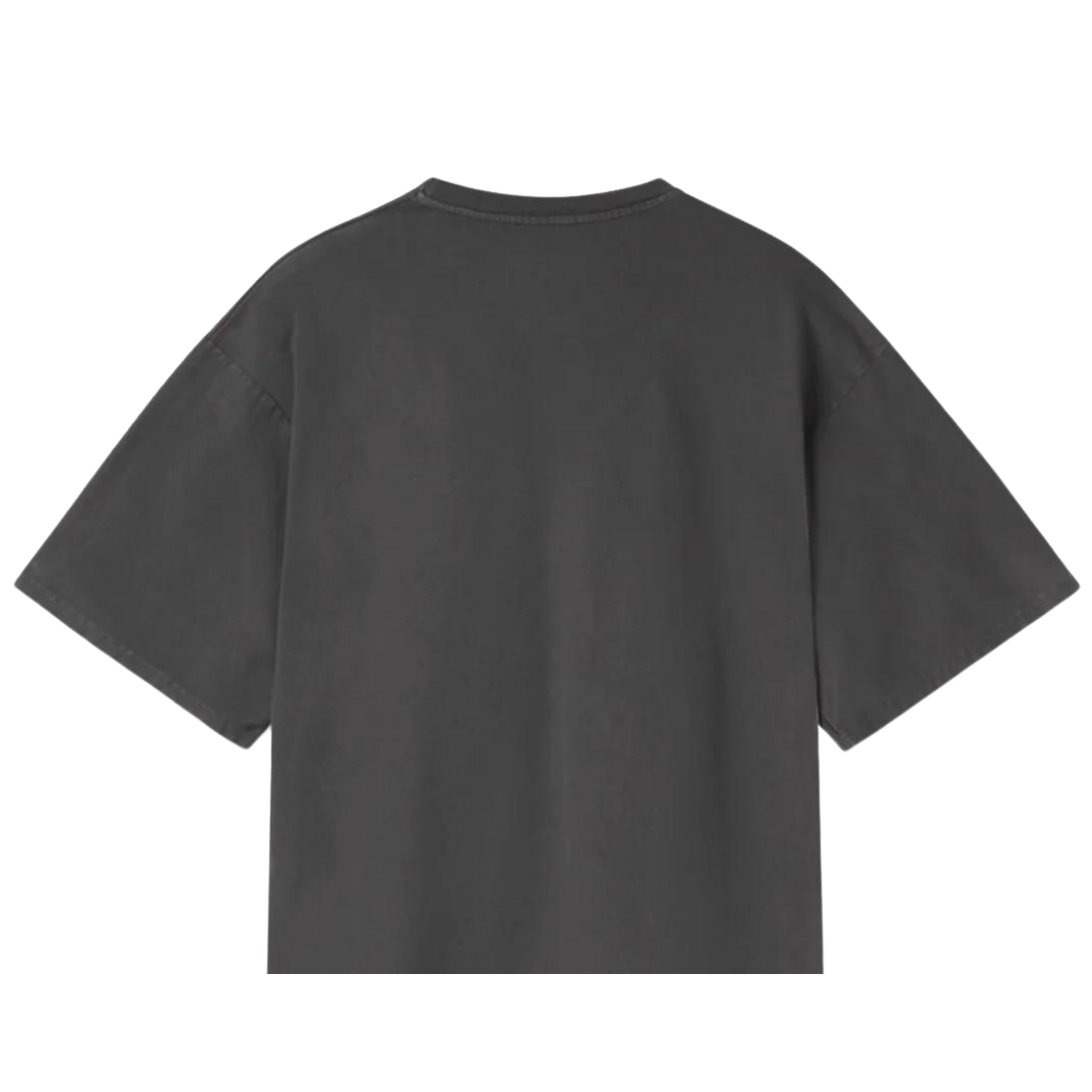 Anthracite Grey Cropped Tee 300 GSM Silver Logo