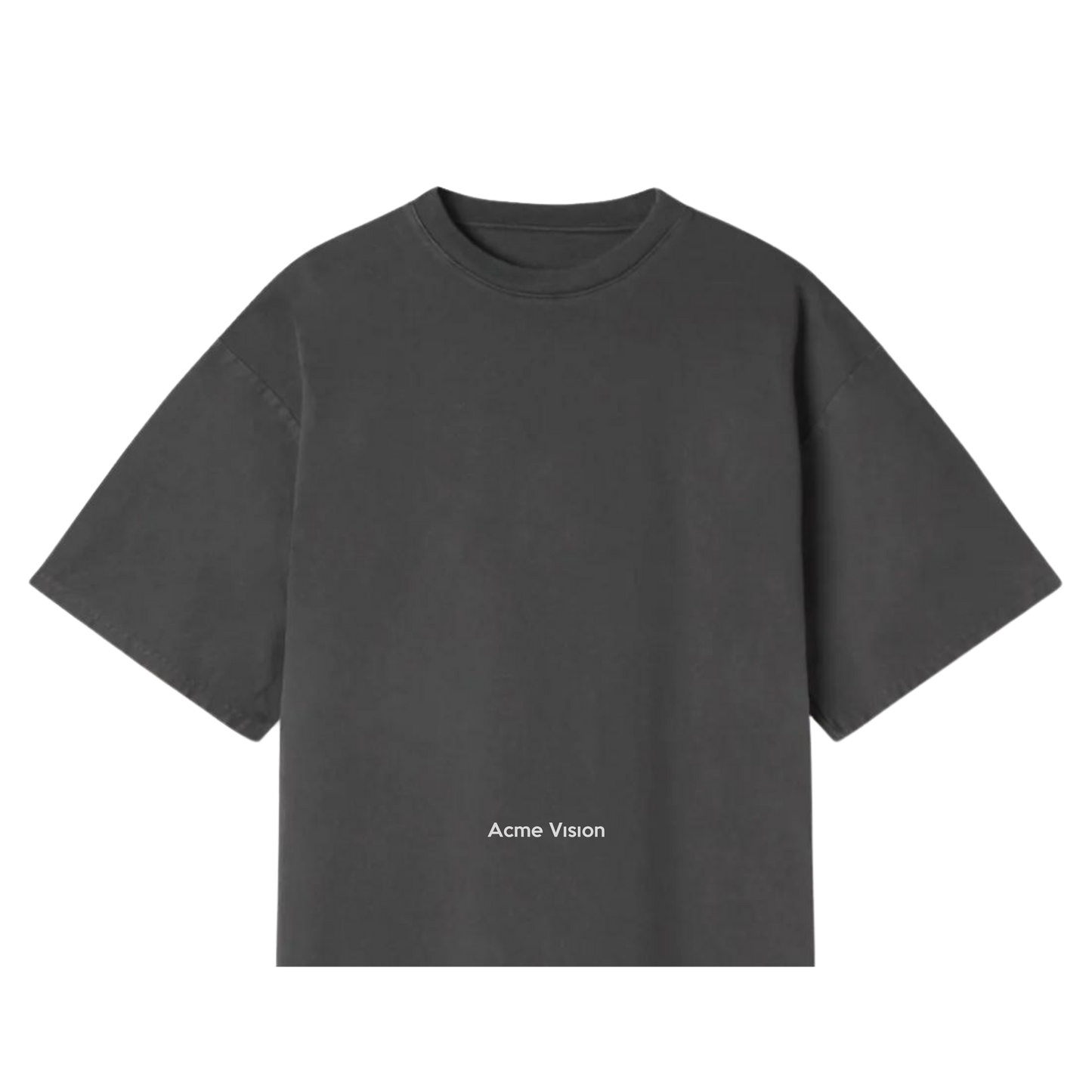 Anthracite Grey Cropped Tee 300 GSM Silver Logo