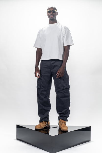 400 GSM Asphalt Grey Unisex Baggy Cargo