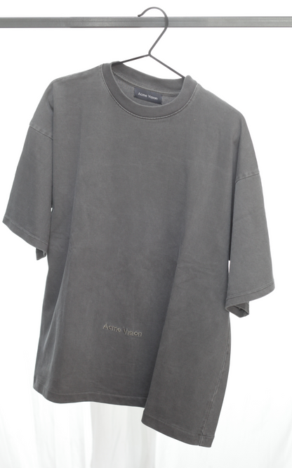 Anthracite Grey Cropped Tee 300 GSM Anthracite Logo